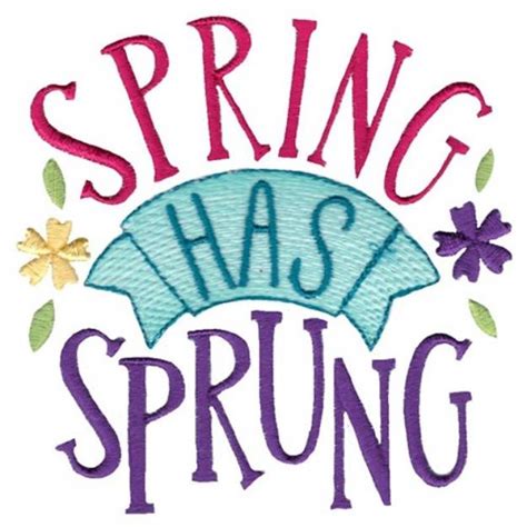 Spring Has Sprung Machine Embroidery Design Embroidery Library At