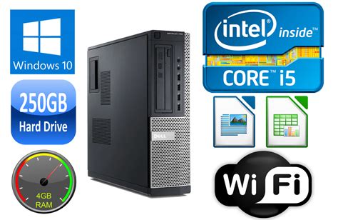 Dell OPTIPLEX 790 Desktop i3/i5 DUAL/QUAD CORE 4/8GB RAM 250GB HD USB 3 ...