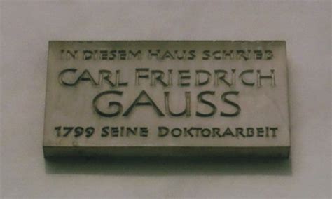 Monuments On Mathematicians Plaques For C F Gauß