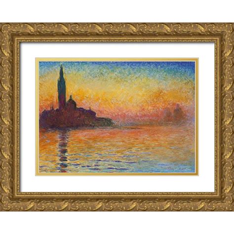 Monet Claude X Gold Ornate Wood Framed With Double Matting Museum