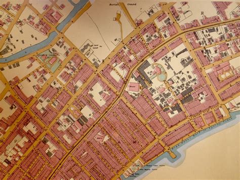 An Old Map Of Singapore Showing Kampong Glam Area Singapore Map Art