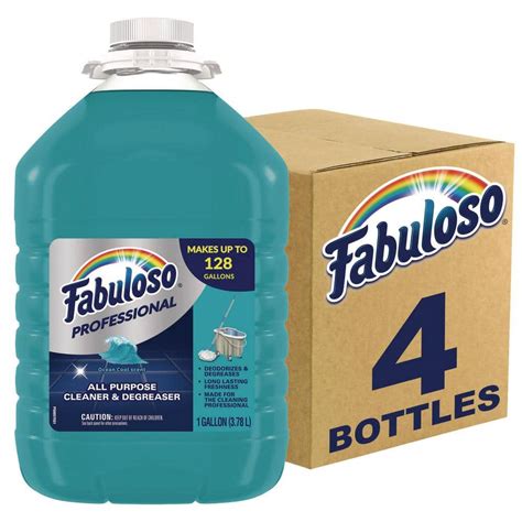 Fabuloso 1 Gal Ocean Cool Scent All Purpose Cleaner Bottle 4 Pack