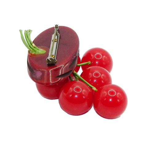 1940s Bakelite Cherries Brooch