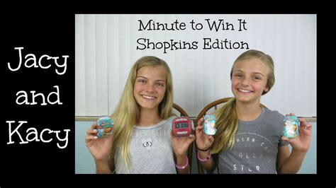 Minute To Win It Challenge Shopkins Edition Jacy And Kacy Youtube