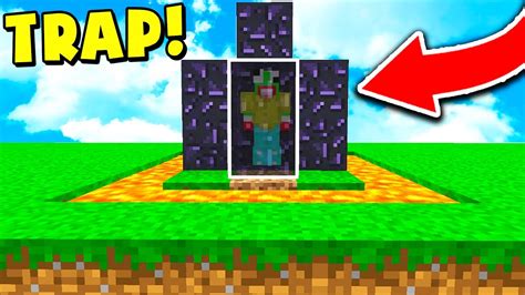 Most Overpowered Obsidian Trap Minecraft Bed Wars Trolling Youtube