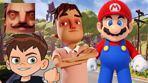 Hello Neighbor New Secret Neighbor Aaron Ben 10 Skibidi Boy Mario