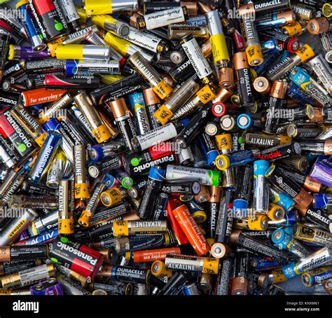 Old Batteries Stock Photo Alamy