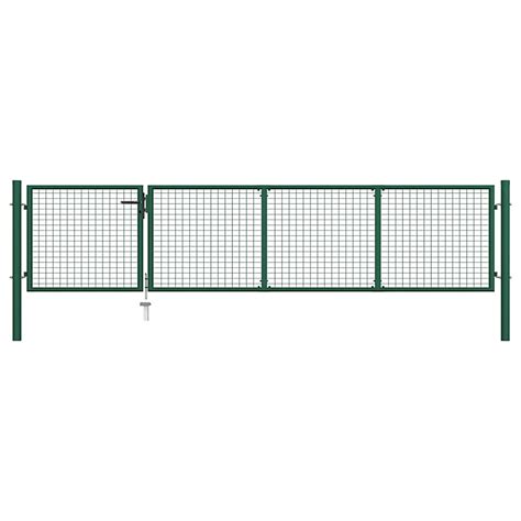 Berkfield Garden Gate Steel 350x75 Cm Green Diy At Bandq