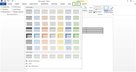 Working With Tables In Ms Word Geeksforgeeks