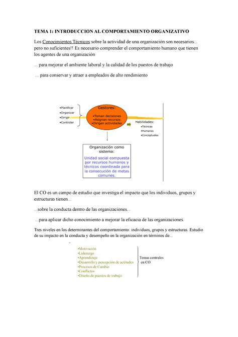 Tema Apuntes Tema Introduccion Al Comportamiento