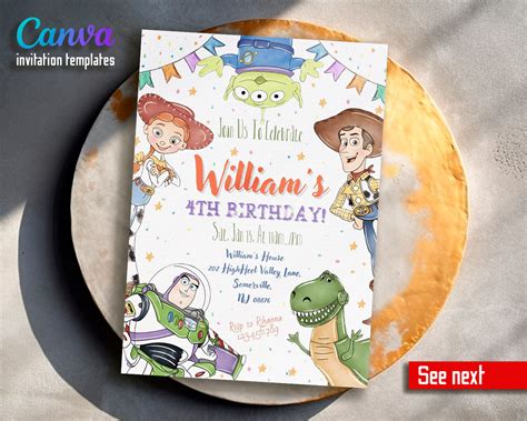 Toy Story customizable invite template | instant download | Share or P ...