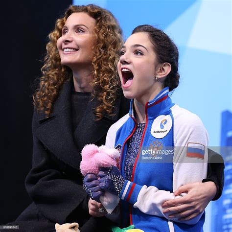 Evgenia Medvedeva, right, and her coach Eteri Tutberidze of Russia ...