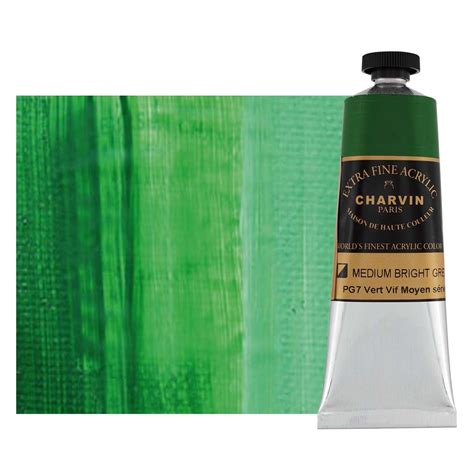 Charvin Extra Fine Artists Acrylic Medium Bright Green 60ml Jerry