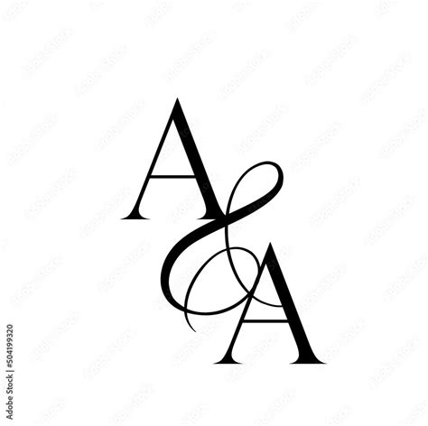 aa, aa, monogram logo. Calligraphic signature icon. Wedding Logo ...