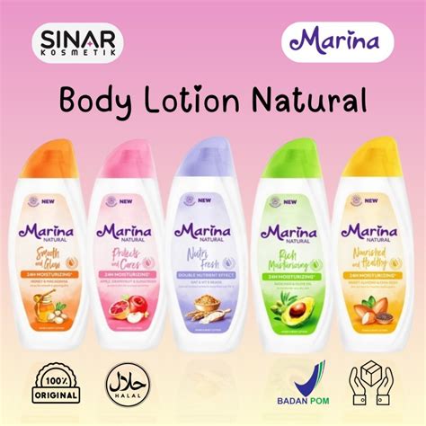 Jual Marina Hbl Hand Body Lotion Natural 335ml Shopee Indonesia