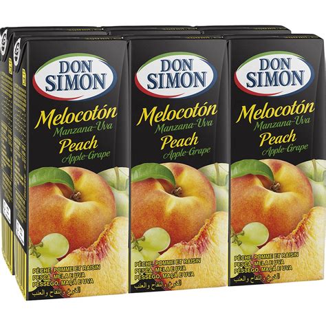 Zumo de melocotón manzana y uva a partir de concentrado pack 6 briks