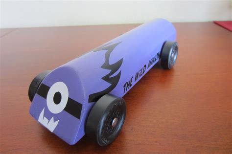 My Busy Beehives Purple Minion Pinewood Derby Car Its Finished