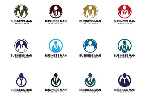 Businessman Logo Design Vector Icon Graphic by kosunar185 · Creative ...