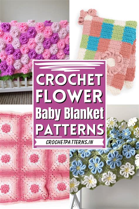 Cutest Trendy Crochet Flower Baby Blanket Pattern