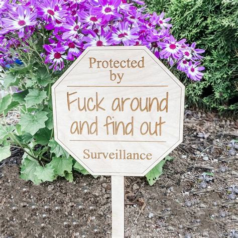 Funny Yard Sign Surveillance Sign Security Yard Sign F Etsy Canada