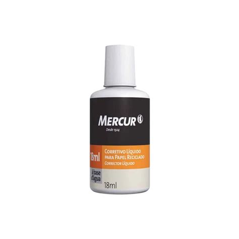 Corretivo Para Papel - Corretivo Líquido para Papel Reciclado 18ml Mercur