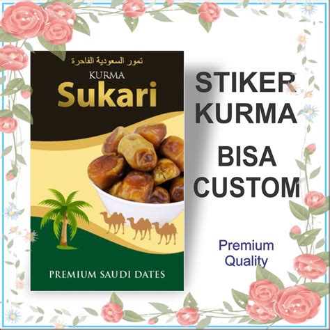 Jual Stiker Custom Kurma Sukari Kurma Mesir Kurma Khalas Kurma Ajwa