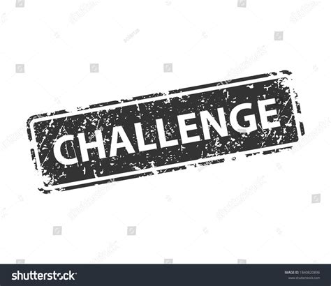 Challenge Stamp Vector Texture Rubber Cliche Stock Vector Royalty Free