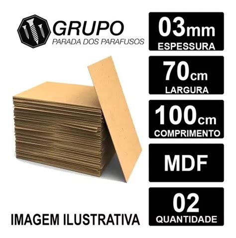 Placa Quadro Chapa Mdf Cru 3mm 100x70 Artesanato 2 Unid Escorrega o Preço