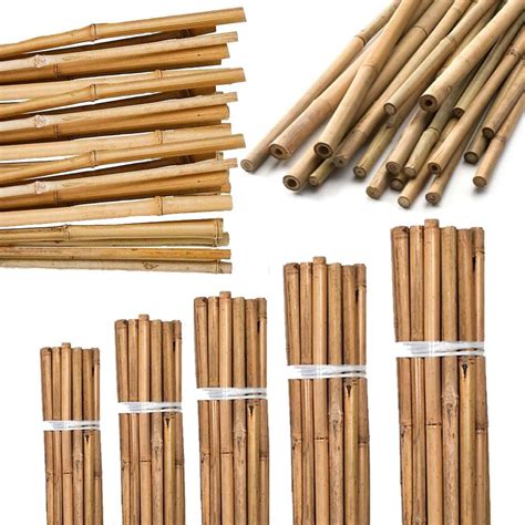 Ahs Strong Heavy Duty Bamboo Canes Natural 3ft Gardening Cane