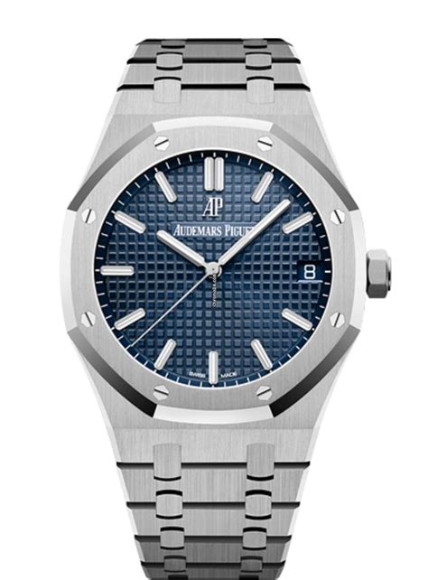 Audemars Piguet Royal Oak Steel Blue Dial 41mm Watch 15500sto For