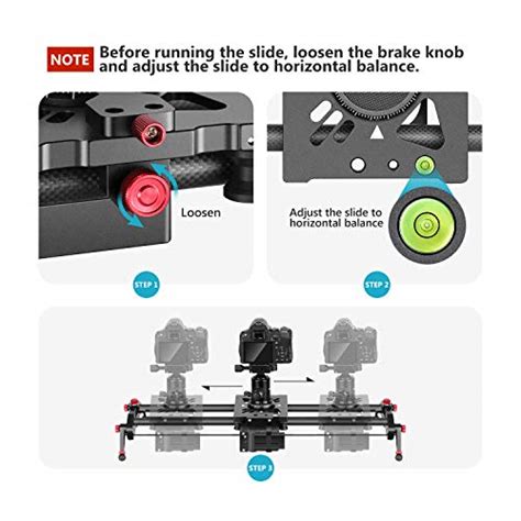 Neewer Camera Slider Motorized, 31.5-inch APP Control Carbon Fiber ...