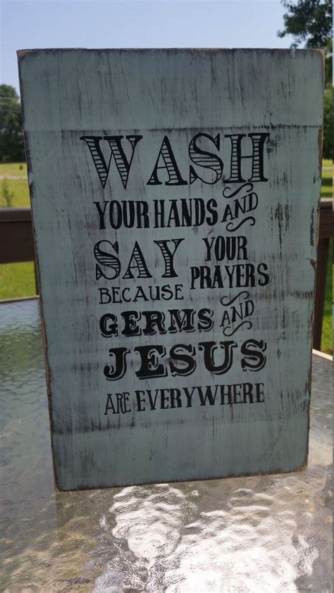 Wash Your Hands Wood Sign Bathroom Sign Reclaimed Wood Wash Your