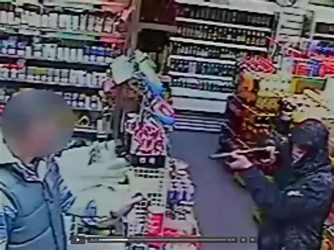 Shocking Cctv Footage Shows Bungled Sawn Off Shotgun Robbery That Left