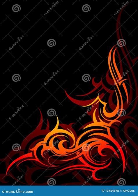 Tribal Flames Stock Vector Illustration Of Swirls Layer 13454678