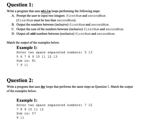 Solved Question 1 Write A Program That Uses While Loops Chegg