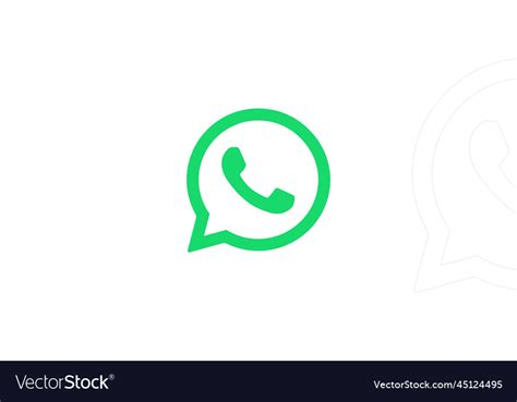 Whatsapp minimal isolated icon white background Vector Image