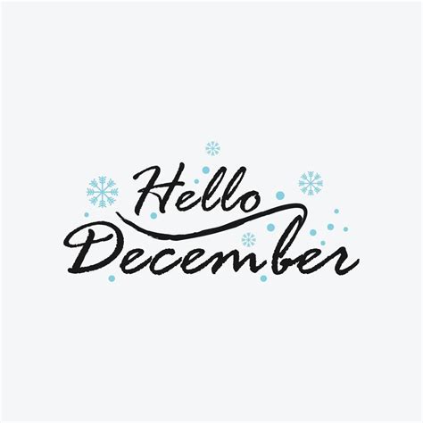 Hello December Vector Lettering Illustration 13275031 Vector Art At