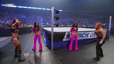 Nikki Bella Makes Her Debut As The Bella Twins Secret Is Out Smackdown Nov 7 2008 Youtube