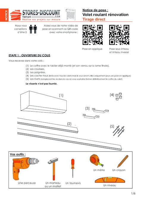 Pdf Volet Roulant R Novation Tirage Direct Notice De Pose Pdf