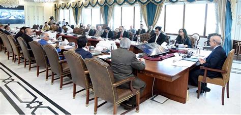 Prime Minister Muhammad Shehbaz Sharif Chairing A Meeting Regarding