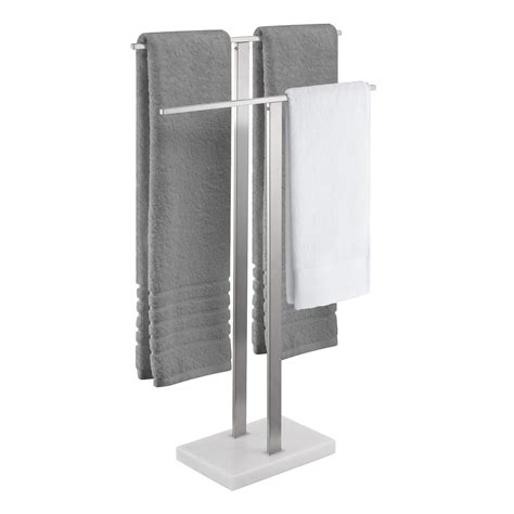 KES Standing Towel Rack 2-Tier Towel Rack Stand with Marble Base for ...