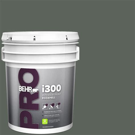 BEHR PRO 5 Gal PPF 45 Woodland Moss Eggshell Interior Paint PR33305