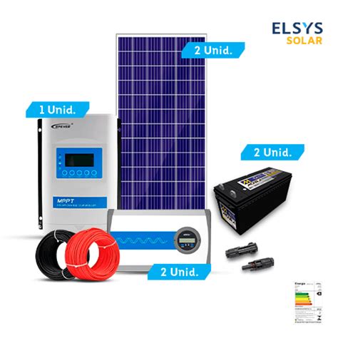 Kit Energia Solar Fotovoltaica Off Grid 660 Wp Loja Elsys