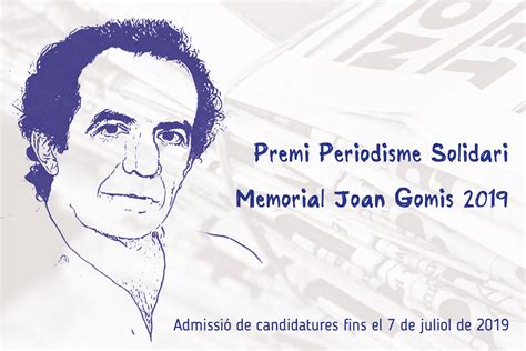 Premi De Periodisme Solidari Memorial Joan Gomis 2019 ONG Mans Unides