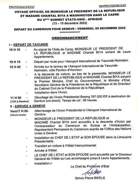 Paul Biya participe au 11e sommet États Unis Afrique à Washington