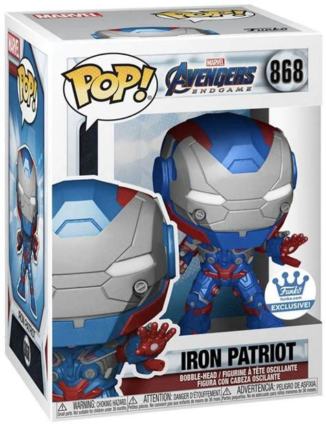 Funko Pop Marvel Avengers Endgame Iron Patriot Funko Shop Exclusive Figure 868 Ss21