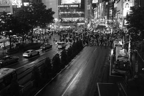 Fondos de pantalla Japón monocromo calle Paisaje urbano noche