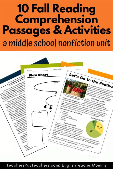 The Text Reads 10 Fall Reading Comprehension Passagess And Activities