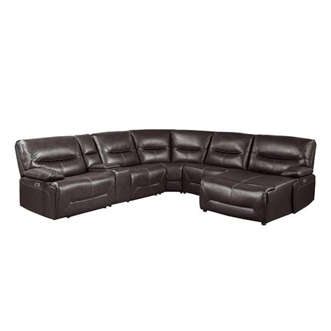 Homelegance Halliday In Straight Arm Piece Faux Leather Power