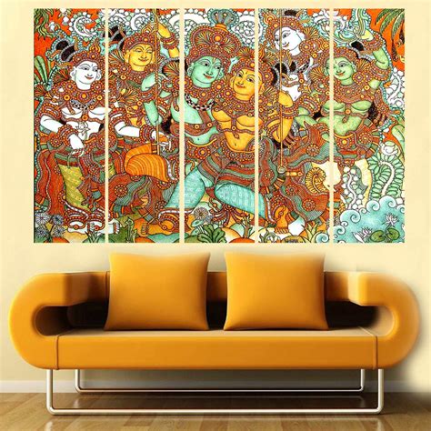 Buy Kyara Arts Wooden Multiple Frames Beautiful Digital Kerala Mural